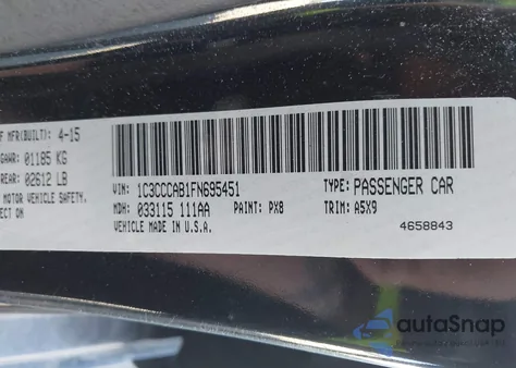 2015 Chrysler 200 Limited from USA, damaged, VIN 1C3CCCAB1FN695451